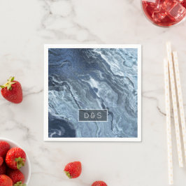 Servilleta De Papel Agante azul cristalizado | Duste Slate Marbble Sto