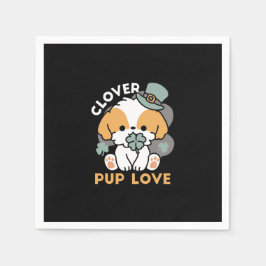 Servilleta De Papel Agarre afortunado con Clover - Regalo del Día de S