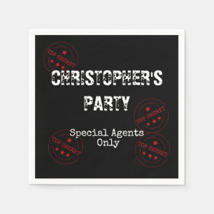 Servilleta De Papel Agente especial - Fiesta principal del tema espía
