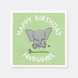 Servilleta De Papel Agradable bebé elefante personalizado cumpleaños
