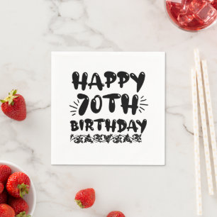 Servilleta De Papel Agradable decorativo feliz 70 cumpleaños, setenta