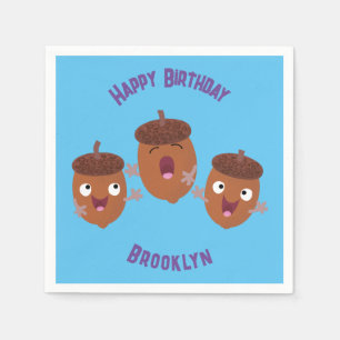 Servilleta De Papel Agradables bellotas cantando personalizado para lo