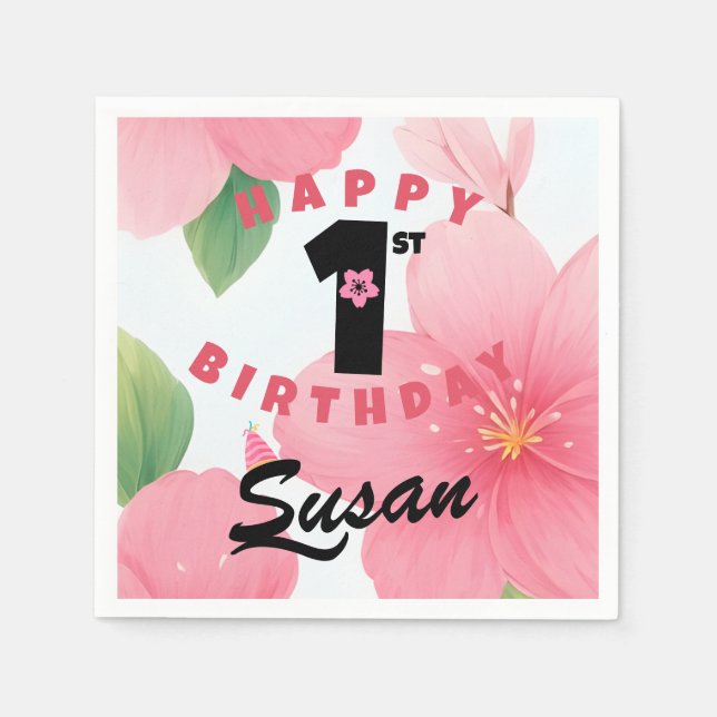 Servilleta De Papel Agradables toallas de flores de sakura (Anverso)