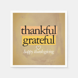 Servilleta De Papel agradecido agradecido: feliz día de gracias
