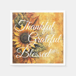 Servilleta De Papel Agradecido Agradecimiento Agradecimiento Día de Ac