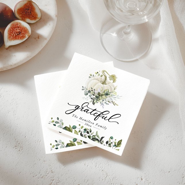 Servilleta De Papel Agradecido Día de Acción de Gracias por la vegetac (Subido por el creador)