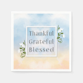 Servilleta De Papel Agradecimiento Agradecimiento Acción de Gracias | 