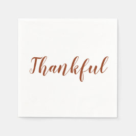 Servilleta De Papel Agradecimiento al canela de roya blanco guión de a