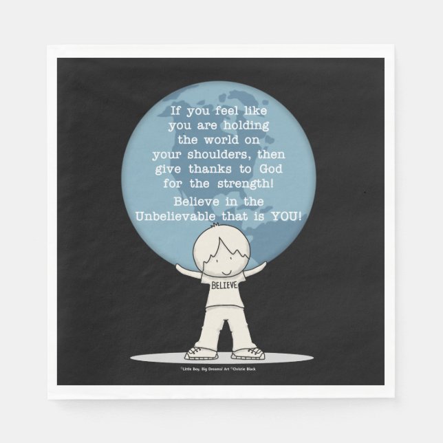 Servilleta De Papel Agradecimiento por la fuerza (Anverso)