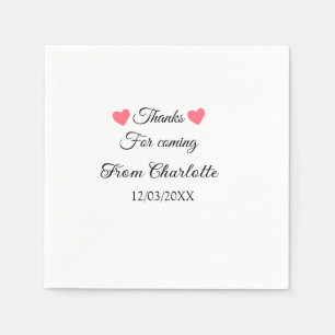 Servilleta De Papel agradecimientos por el mensaje de texto de añadir 