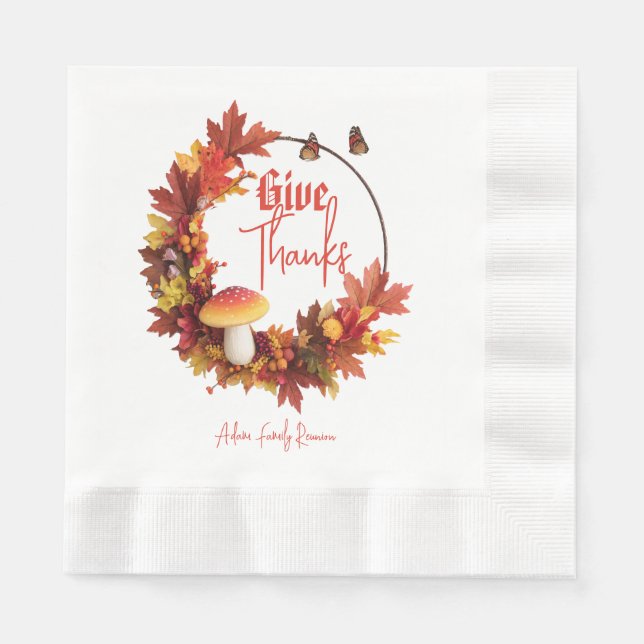 Servilleta De Papel Agradecimientos por otoño en Rusia (Anverso)