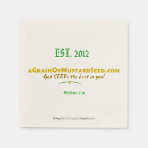 Servilleta De Papel Agrainofmustardseed.com EST 2012