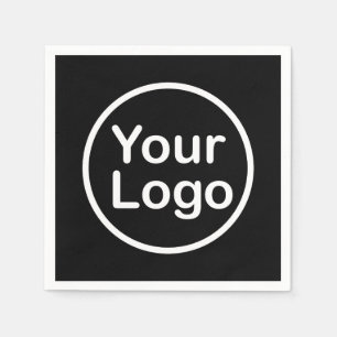 Servilleta De Papel Agrega tu propio logotipo   Fondo negro