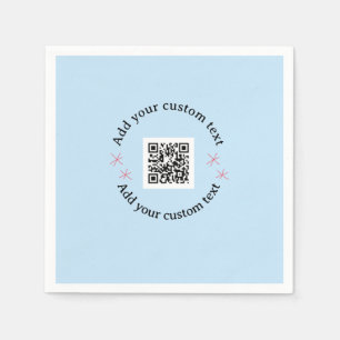 Servilleta De Papel Agrega tu texto personalizado código QR de escaneo