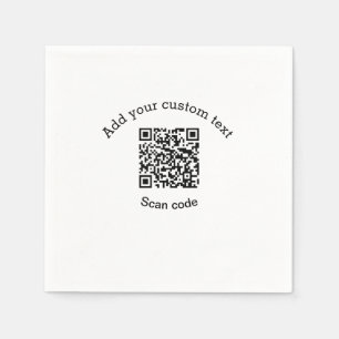 Servilleta De Papel Agrega tu texto personalizado código QR de negocio