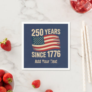 Servilleta De Papel Agrega tu texto Vintage Grunge Bandera Americana U