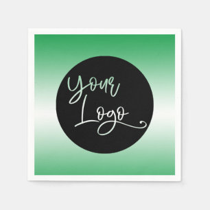 Servilleta De Papel Agregar el logotipo de su Personalizado color verd