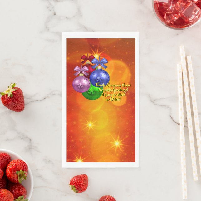 Servilleta De Papel Agregar Navidades coincidentes de texto de nombre (In situ)