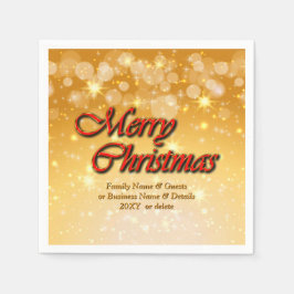 Servilleta De Papel Agregar nombre Editar Navidades de coincidencia de