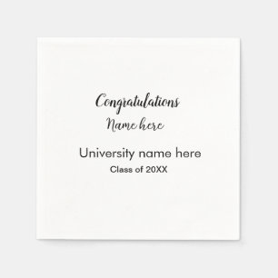 Servilleta De Papel agregar texto simple graduado agregar nombre escol