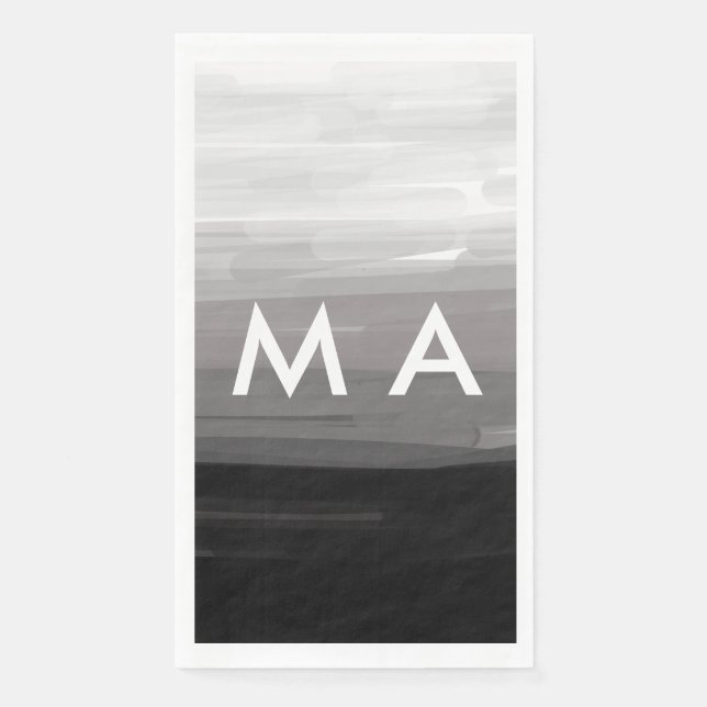 Servilleta De Papel Agregar tu nombre letra hombre monograma simple mi (Anverso)