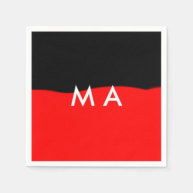 Servilleta De Papel Agregar tu nombre letra hombre monograma simple mi (Anverso)