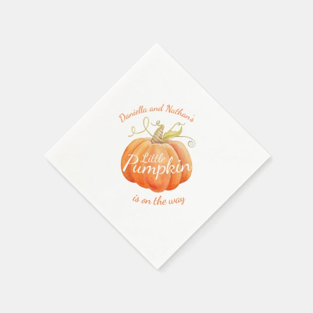 Servilleta De Papel Agua de calabaza arte de bebé ducha (Borde)