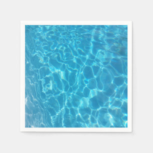 Servilleta De Papel Agua de piscina azul cielo cristalino