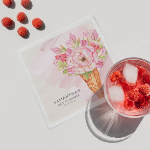 Servilleta De Papel Agua Floral Hielo Crema Británica Ducha