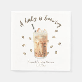 Servilleta De Papel Agua Hielo Café Preparando Ducha para Bebé