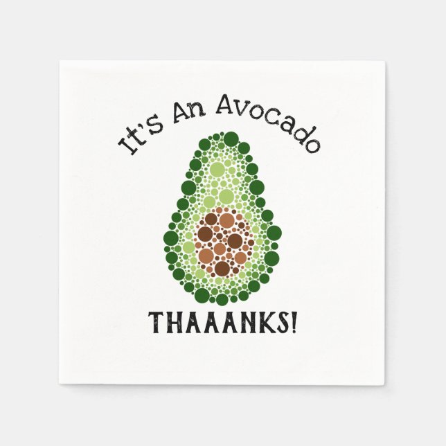 Servilleta De Papel Aguacate en Puntos (Anverso)