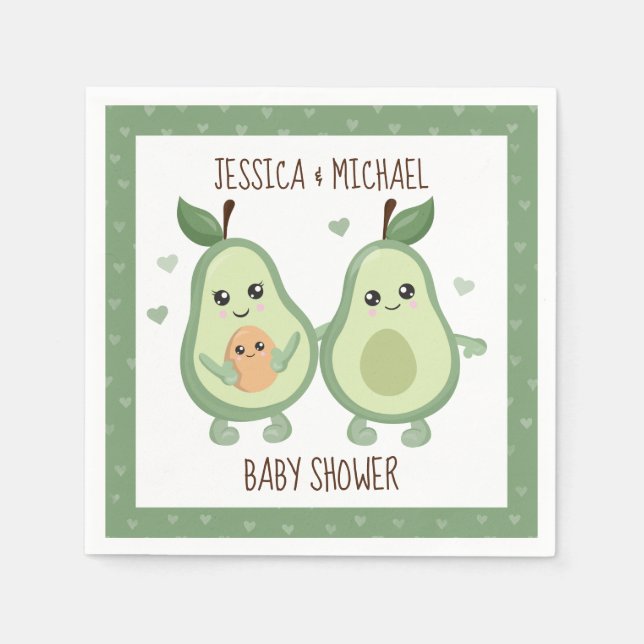 Servilleta De Papel Aguacate Holy Guacamole Baby Shower (Anverso)
