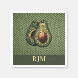 Servilleta De Papel Aguacate Lover Faux Embroidery