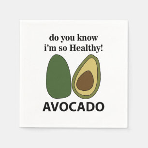 Servilleta De Papel Aguacate, ¿sabes que soy tan sano Fiesta de aguaca