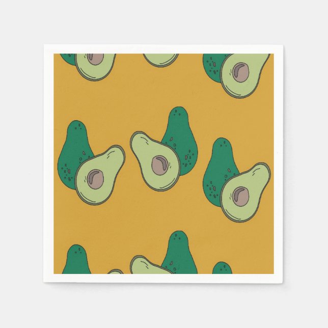 Servilleta De Papel aguacate verde sobre el marrón (Anverso)