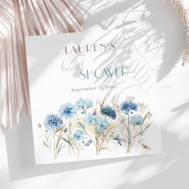 Servilleta De Papel Aguacilas Azules Flores Silvestres Despedida de So (Subido por el creador)