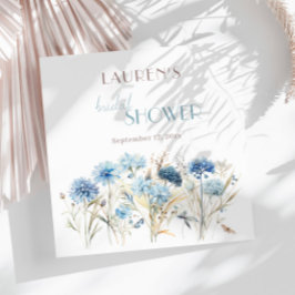 Servilleta De Papel Aguaciles Azules Flores Silvestres Despedida de So