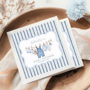 Servilleta De Papel Aguamarina de bebé en mezclilla Celebración de beb