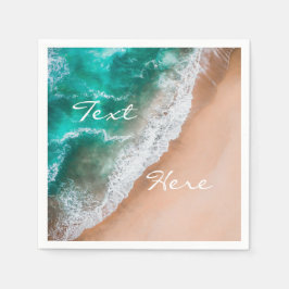 Servilleta De Papel Aguas del océano de playa a orillas del mar y vera