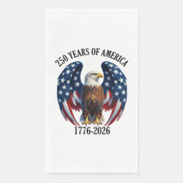 Servilleta De Papel Águila Americana Patriótica 250 Años 1776-2026