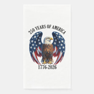 Servilleta De Papel Águila Americana Patriótica 250 Años 1776-2026