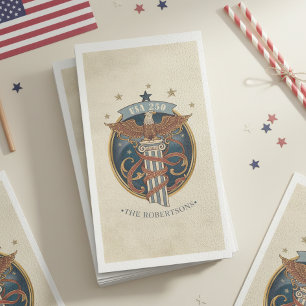 Servilleta De Papel Águila Americana USA 250 Motivo Art Nouveau ID1304