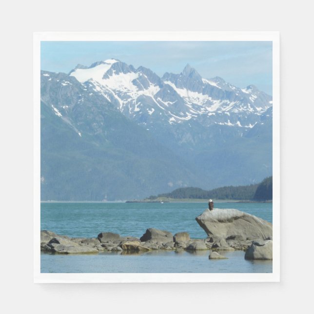 Servilleta De Papel Águila calva en Skagway Alaska (Anverso)