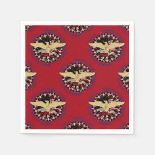 Servilleta De Papel Águila de oro de EE.UU. y Napkin de papel rojo con