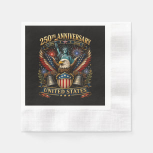 Servilleta De Papel Águila Patriótica del 250 Aniversario de Estados U