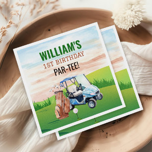 Servilleta De Papel Agujero acuático en un primer cumpleaños de golf