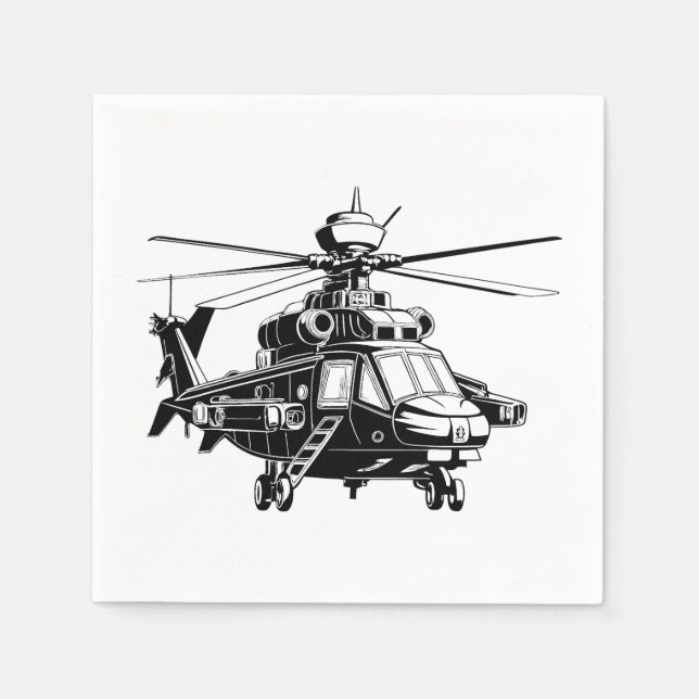 Servilleta De Papel Ah 64 helicóptero Apache (Anverso)