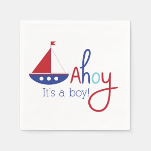 Servilleta De Papel ¡Ah del barco es un niño! Servilletas para baby sh