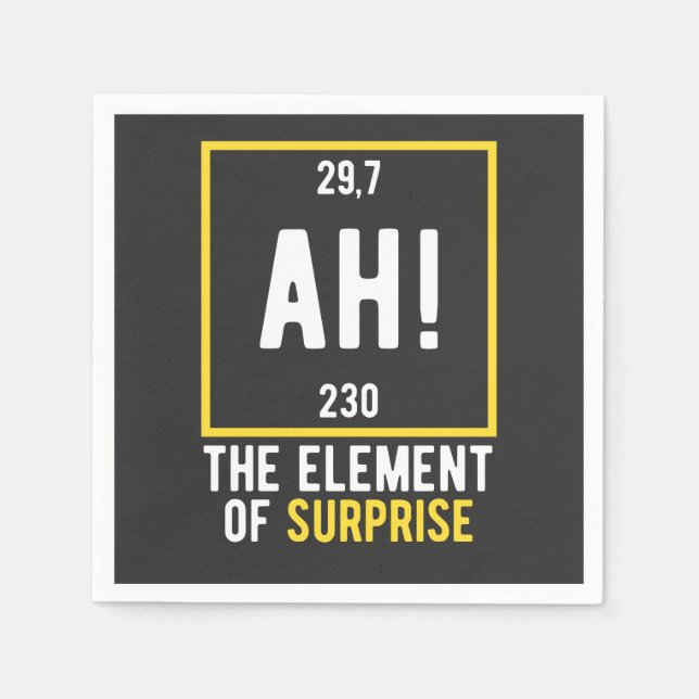 Servilleta De Papel Ah The Element of Surprise (Anverso)