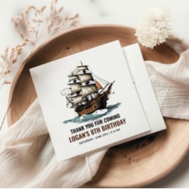 Servilleta De Papel ¡Ahoy! Barco pirata 8 cumpleaños